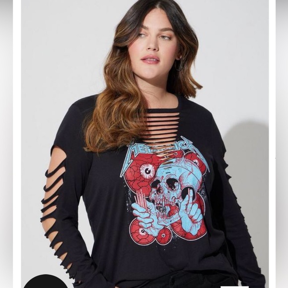☠️ Metallica 🎸 top size 2 Torrid - Picture 3 of 4